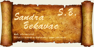 Sandra Bekavac vizit kartica